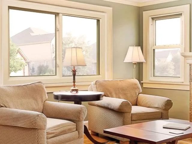 Cozy living room with natural light